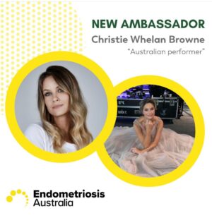Christie Whelan Browne Instagram - I am so proud to be the newest ambassador for @endometriodsisaustralia. Most people who go through life with endometriosis are forced to suck it up and keep on keeping on. A) it can take up to 7 years for a diagnosis on average b) it is invasive and expensive to remove and c) there is no cure. 
I remember the first time I read that Lena Dunham had been hospitalised with a painful  episode of endo and I realised it had never occurred to me that I was entitled to such help for the chronic pain I endured with Stage 4 endo. I used to feel the pressure to just suck it up and carry on. I never had proper pain relief for it. I never knew how serious the repercussions were on my fertility. It was just how I lived my life. 
Oh and what they say about a baby being the cure isn’t true. I just now suffer Adenomyosis also. 😎

I want everyone to know they should not have to live with extremely painful periods and chronic pain or discomfort. I want there to be a cure. I want women’s pain to be taken as seriously as it should be.

I want us to raise awareness and funds for the 1 in 7 who suffer from this disease. 🌻