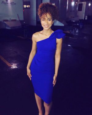 Christina Marie Karis Instagram - I was right. Working on an @oprah show is a glorious experience. No egos. Just passionate people creating amazing stories. Also @dawnlyen was an absolute dream to work with. Generous, kind, gracious, and a phenomenal actress💙 So grateful to serve this beautiful show. And I loved this dress😌

#grateful #actress #storyteller #creator #happybirthday to me✨