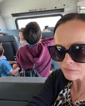 Christina Ricci Instagram - I chaperoned a 4th grade field trip today. I’m permanently deaf in one ear from the bus ride. ♥️