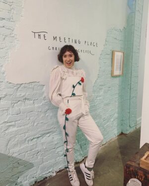 Christina Scherer Instagram - If you wanted to see my show “The Meeting Place” @revelryboutiquegallery—this week is the final week!!
Thanks so much to everyone who already has come out to see it 💙🦋💚☀️🍃✨and thank you to all my new collectors who have purchased a piece. If you want to reserve a piece that’s left, dm me :)