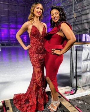 Christine Allado Instagram - When your dance partner is this flyyyy 💃🏻🔥 @alexiakhadime
@dancingonice @princeofegyptuk @itv
.
.
👗 @nadinemerabi
💄 @hollylouisehmua
💆🏻‍♀️ @artistryclinic