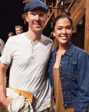 Christine Allado Instagram - @benedictcumbers backstage tonight at @hamiltonwestend what a legend!! 😍 😍 😍

Fun fact: last time I met him at the @evening.standard awards he didn't have time for a selfie.. 2 years later, I got it!! Snap! 📸
#marvel #doctorstrange #patrickmelrose