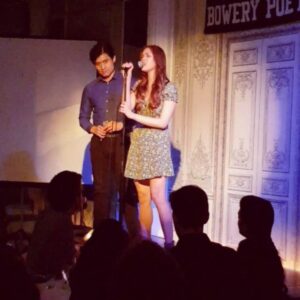 Christine Allado Instagram - Last night at @bowerypoetry for the film fundraiser of @nanaykomovie singing #shallow from @starisbornmovie and #neverenough from @greatestshowman with @itspaolomontalban 🎶🎤❤️