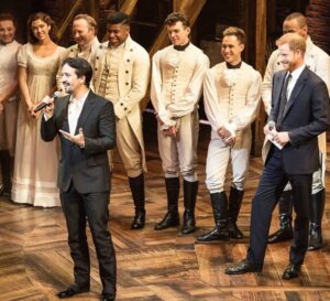 Christine Allado Instagram - #linmanuelmiranda and #PrinceHarry after curtain call 😍 the Duke even treated us to a bit of #youllbeback 👑