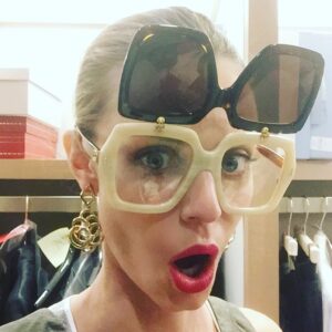 Christine Marzano Instagram - Not your #grandmas #glasses... Or are they? #work #bts #onset #gucci #irisapfel inspo