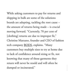 Christine Marzano Instagram - Vogue 🔥🔥 From modeling on the glossy pages to being quoted as the CEO of @bods_inc a company that is changing the game for sustainability goals in the fashion industry! Thanks @chan_ely and @britishvogue  #femalefounder #formermodel #sustainablefashion #sustainabilitygoals #fashiontech
