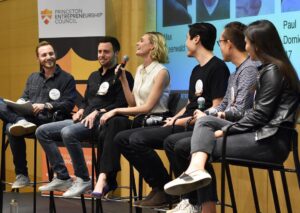 Christine Marzano Instagram - Always the #comicrelief 😂Speaking about #startuplife and sharing the stage with some incredible founders on a Princeton Entrepreneurship panel. #artxtechnology #digitalhumans #bossbabe #womenintech #femalefounders #dnablock #bluesuedeshoes