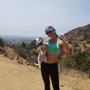 Christine Nguyen Instagram - #HappySaturday from the #ChloeandChristineShow!  Got in our morning run before the heat was too much for her cute paws. 🐾🌞👣