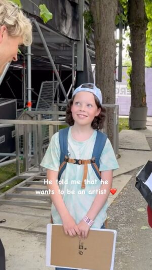 Christopher Instagram - I met this boy today who wants to be an artist when he grows up! I say sing your heart out and make it count! ✨🚀