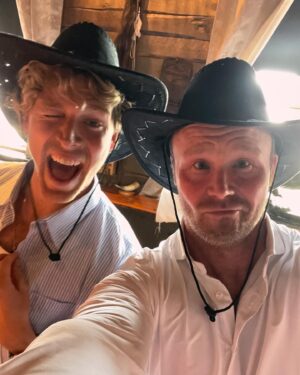 Christopher Instagram - Well that escalated quickly 😅 Just horsin’ around like a pro! No one rides more and worries less than you! Happy Birthday my Ol’ friend ♥️🤠