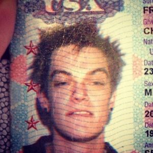 Christopher French Instagram - This kid needed help 😆 this was me 16 years ago today. Yes, I was high at the post office taking this passport photo. Yes, I had just cut my own hair (again). Yes, my entire life changed when I changed. Ask for help, you won’t regret it. Happy Transformation Day young frenchie 🖤 #sobriety 

(and yes I got stopped at customs A LOT when this was my passport pic lol)