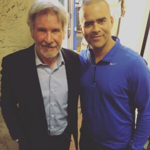 Christopher Jackson Instagram - That time when Indiana Jones was hangin outside my dressing room!!!! #starwars #hamiltonmusical #wow #hansolo