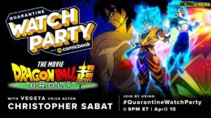 Christopher Sabat Instagram - Tomorrow night, whip out your copy of #DragonballSuperBroly and press play at 8pm Central for @ComicBook’s next #QuarantineWatchParty! 
Come over to Twitter and hang with me, @SeanSchemmel (Goku) @sonnystrait (Bardock), @Chrisayresva (Frieda) and other cast members as we live-tweet and Q&A!