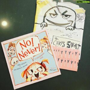 Christopher Sabat Instagram - Nine years ago at a convention in Australia I met a quirky fan artist named Mel.  She was a nervous wreck, self-conscious and overly apologetic (which isn’t entirely uncommon for an Australian anime fan) but her offbeat demeanor made her instantly likable and  endearing.  And when she shared her art with me for the first time, a little handmade book of illustrations about a fingerprint that becomes something more, I was immediately a fan of hers.  Her style was just as quirky and frenetic as she was.  Her illustrations were smudgy and raw and dripping with the kinds of emotions you don’t see in art very often. (I still have the book and I have included some of the images in this post for you to see.) I gushed over her how much I loved her style and technique, but Mel wasn’t the type of person who knew how to see her own value. (She still doesn’t, but she’s working on it.) Over the years we’ve kept in touch and I’ve tried to encourage her to share her talents, to get a stalll at artist alley and even sell her drawings to support herself and her craft.  It took some time, but she eventually surpassed her fears and did it.  And in true Mel fashion, she did it in the most eccentric and funny way, cosplaying as Monkey D Luffy and doing childlike Luffy-style  commissions in character. 
Fast forward to today:  Mel has just been published for the first time, as an illustrator on an Australian children’s book called “No! Never!”, which I just received in the mail.  The story isn’t hers, but her art is what makes she book special, leaping off the pages in a perfectly dynamic, engaging way.  I can imagine children losing themselves into the pictures while a parent reads to them.  I can’t wait to share this to my own children and imprint Mel’s brilliance into their adorable developing brains. 
@mel.odica — I am so very proud of you.  And if you continue to believe in yourself even a fraction as much as I believe in you—-you are going to have such a wonderful career.  See you soon, friend. 
#illustrator #childrensbookillustration #overcominganxiety #friendship