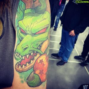 Christopher Sabat Instagram - I declare this weekend at @galaxyconlouisville EPIC SHENRON TATTOO WEEKEND!
.
.
.
.
#dbz #Dragonball #shenron #dbztattoo #animetattoo