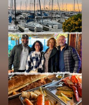 Chrystee Pharris Instagram - Sunsets, seafood, and great company - the perfect recipe for a wonderful evening! 🌅🦀🥂 #GoodTimes.