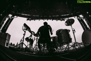 Chuck Comeau  Instagram - B&W vibes from our last European tour! 🤩

📸: @shotbywozniak