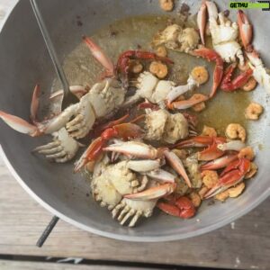 Chuck Hughes Instagram - Gros fun @cfpk.tv en Louisiane.  Epic Crab Boil   Pêche à la Chevrette à Pointe Au Chien 🦀🦐🌽
