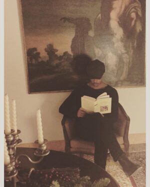 Chuku Modu Instagram - Just reading a book about Marco Polo and his escapades in 1270 in Latin. Because that's what you do when you're in Venice.