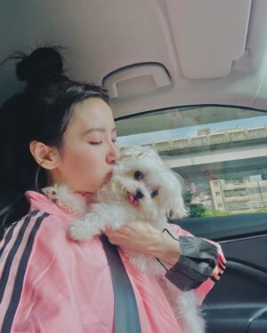 Cincin Jao Instagram - 昨天就答應旺寶洗澡今天有兜風，ㄧ上車就跳來跳去看來看去，不是那種平常的開心，她居然馬上知道坐的車不一樣，不知道是狗狗的直覺嗎？還是會認味道？認內裝？比我第一次坐上來表現的還開心一百倍耶😂小狗的開心超級直接!本旺表示對新的保鑣非常喜歡且雀躍不已！欸欸換保鑣這麼開心？難道都不會想想原本的保鏢去哪裡了？可能根本沒有想這麼多，要是我也像小狗一樣直線型想得這麼簡單就好😂

我們本來停好車到COSTCO，結果我們被趕出來了，因為小狗不能進入…………….
好餓～最後到了通化街吃酸辣粉，這個紅度叫做微辣我不相信！
回到家後本旺累到直接睡著了⋯

AD🌹