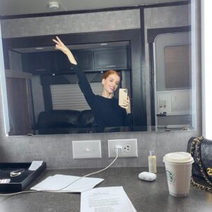 Claire Friesen Instagram - Feeling very grateful to be here doing what I love and bringing stories like this to life. I’m so proud of younger me for following my heart and moving to New York (on a flip of a coin—thank goodness it landed on heads!) to pursue acting. I didn’t know a single soul in the city and had no idea where I was going to live, but I arrived a week later with an immense amount of drive and passion and never looked back. The journey so far has been nothing like I imagined, but I wouldn’t change it for the world. Little moments like this feel extra special 🫀🙏🏻✨