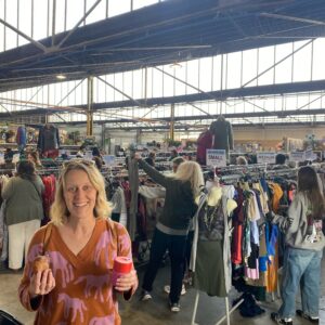 Claire Hooper Instagram - A giant op shop with a coffee and doughnut van outside on a Saturday. Strong recommend.