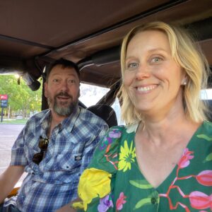 Claire Hooper Instagram - I’ve chucked another bonus ep of my podcast up! Recorded with this gentleman and in this car. Sam Longley, comedian, improviser, stage and screen actor, and very tall man. Heads up, his story is groooooosssss. I loved it.
(Third photo: from Barking Gecko’s Aesop and his Fables. From over 20 years ago. With Tilly Ozdelay. Sam is the biggest one and I am the smallest one ❤️)