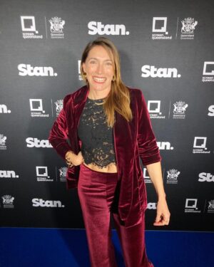 Claudia Karvan Instagram - Feeling super fresh in suit by @annacordellclothing. Stan party at the Gold Coast. Logies tomoz #annacordellclothing #bumponstan