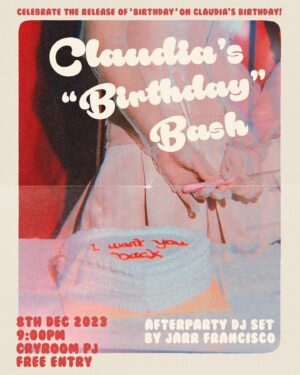 Claudia Tan Instagram - SURPRISE! 😍 Hosting a ‘Birthday’ bash at @cryroom88 PJ next Friday! Come make my 25th a memorable one! We’ll be performing some of your fav CLAUDIA songs & we’ve got an afterparty DJ set from @jarrrrrfrancisco ❤️ FREE ENTRY ☺️ Make sure to RSVP with the google form (link in bio) hope to see u there!