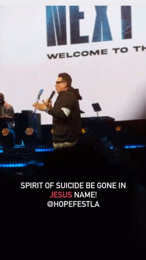 Claudia Wells Instagram - Many received prayer and freedom from the spirit of suicide. There is deliverance in Jesus name! HOPE is actually a person, His name is Jesus! 
@hopefestla #hopefestla #suicide #freedom