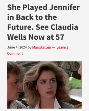 Claudia Wells Instagram - https://vanlifewanderer.com/2024/06/04/claudia-wells-2/

Tolja! No point ever hiding my age 😂😂😂❤️❤️❤️🤷‍♀️🦋💕💗💝
*
*
*
#claudiawells #bttf #armaniwells #jenniferparker #backtothefuture #article #grateful #joy #gardenoflife
