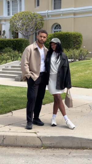 Clinton Moxam Instagram - Trying my best to match Wifey’s fly @nike @revolve #ad