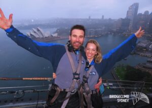 Clive Standen Instagram - Started climbing at dusk in the rain but the Views from the top of Sydney harbour bridge at night were worth it.