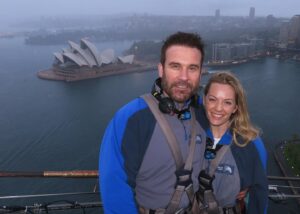 Clive Standen Instagram - Started climbing at dusk in the rain but the Views from the top of Sydney harbour bridge at night were worth it.
