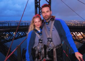 Clive Standen Instagram - Started climbing at dusk in the rain but the Views from the top of Sydney harbour bridge at night were worth it.