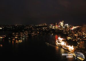 Clive Standen Instagram - Started climbing at dusk in the rain but the Views from the top of Sydney harbour bridge at night were worth it.