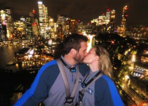 Clive Standen Instagram - Started climbing at dusk in the rain but the Views from the top of Sydney harbour bridge at night were worth it.