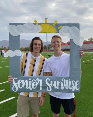 Cody Veith Instagram - senior sunrise with my kings 👑