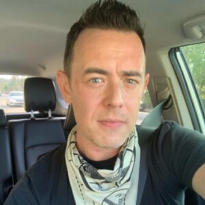 Colin Hanks Instagram - Some cool stuff coming out over @hankskerchiefs these next few days. First up, one that I've been waiting for a while and I'm so glad it's finally available, announcing the “Alex” Kerchief! OG Roswell fans will understand the name for this one.  Inspired by the 1939 RCA test pattern which was introduced for the calibration of the RCA TK-1 monoscope. Widely used by television stations worldwide during the black and white television broadcasting era. “Please Stand By” Available now - Hankskerchiefs.com #hanks #hankskerchiefs #readymade #pleasestandby #notabandana