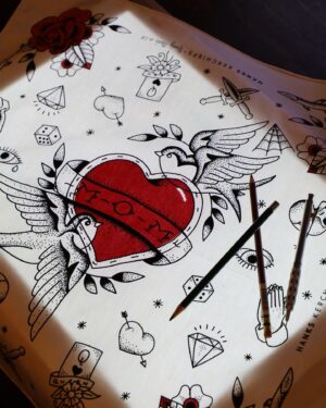 Colin Hanks Instagram - Because a 30  year old Bart Simpson “MOTH” reference would have been a bit much, check out the new, tattoo inspired “Mom” kerchief. Available now! Over at @hankskerchiefs. Link in Bio. #hankskerchiefs #beready #hanks #readymade #mothersday