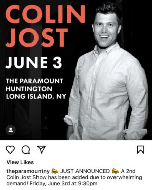 Colin Jost Instagram - Oooo “overwhelming demand”! Guess @chethinks IS a good publicist after all