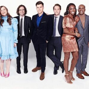 Colin Jost Instagram - SNL cast photo. I look like a real estate broker who just had an amazing quarter of sales for Corcoran.