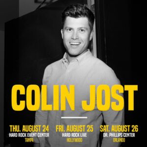 Colin Jost Instagram - Ok I’m coming to Florida in a couple weeks. Tampa, Hollywood and Orlando. I’ve heard the ideal time to visit is August because it’s actually winter in Florida. #themoreyouknow #thelessyouknowthebetter