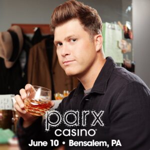 Colin Jost Instagram - Parx Casino tonight. Somewhere between Philly and Trenton? Is that a place where people meet? “If you’re wandering south out of Trenton, come on by!” *Photo taken at my detective agency