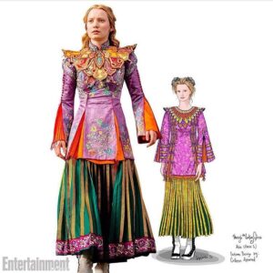 Colleen Atwood Instagram - Alice goes east! Costume designer Colleen Atwood created this Asian-inspired look for the sequel, Alice #ThroughTheLookingGlass out this weekend. (via @entertainmentweekly)