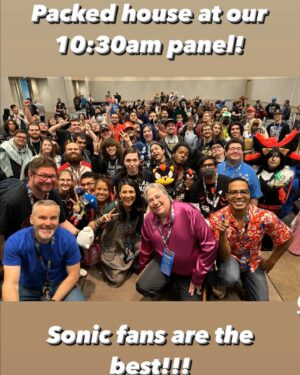 Colleen O'Shaughnessey Instagram - Sonic fans really are the best! Thanks to everyone who came out to our panel, first thing on Saturday morning. 💛🦊

#tails #sonic #knuckles #dreggman #vector