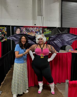 Colleen O'Shaughnessey Instagram - Day 2 done! 2 Sonics and a Tails, 2 Soras and some digidestined, a tremendous Rouge the Bat, a fake baby Naruto (that I TOTALLY thought was real), and some beautiful art! 

@tmgexpo