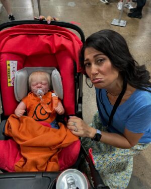 Colleen O'Shaughnessey Instagram - Day 2 done! 2 Sonics and a Tails, 2 Soras and some digidestined, a tremendous Rouge the Bat, a fake baby Naruto (that I TOTALLY thought was real), and some beautiful art! 

@tmgexpo