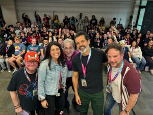 Colleen O'Shaughnessey Instagram - I’ve said it before, I’ll say it again…Sonic fans are the BEST!! Thanks for an awesome panel today! ❤️
@hill_country_comicon 
@real_jasongriffith 
@mike.pollock 
@petecapella 
@davebmitchell 
@celebworx 
#tails #sonic #silverthehedgehog #dreggman  #knuckles