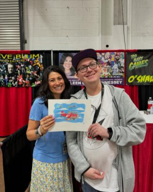 Colleen O'Shaughnessey Instagram - Day 2 done! 2 Sonics and a Tails, 2 Soras and some digidestined, a tremendous Rouge the Bat, a fake baby Naruto (that I TOTALLY thought was real), and some beautiful art! 

@tmgexpo